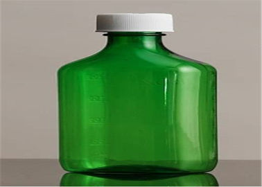 China Lichtdurchlässige grüne Farbflüssige Plastikflaschen addierten die Sicherheit, die Produkt-Abfall vermeidet fournisseur